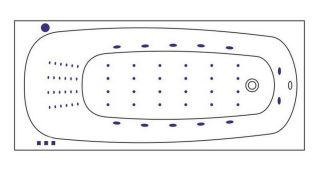 Гидромассажная ванна Whitecross Layla 0102.180080.100.NANO.CR 180x80см Nano хром